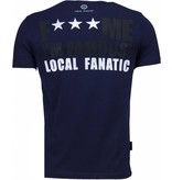 Local Fanatic Kim Kardashian - Strass T Shirt Herren - Marine Blau