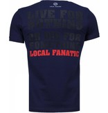 Local Fanatic Rambo - Strass T Shirt Herren - Marine Blau