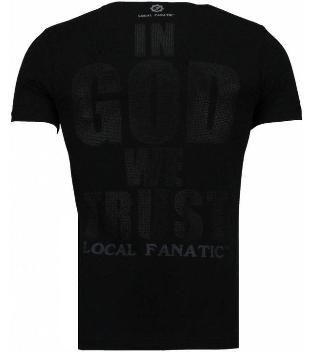 Local Fanatic Trust In My Power - Strass T Shirt Herren - Schwarz