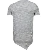 Tony Brend Long Fit - T Shirt Herren - Grau