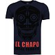 El Chapo - Flockprint T Shirt Herren - Marine Blau