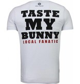 Local Fanatic Playtoy Bunny - Strass T Shirt Herren - Weiß Local Fanatic Playtoy Bunny - Strass T Shirt Herren - Weiß