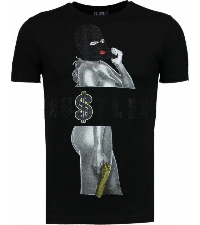 Local Fanatic Hustler - Strass T Shirt Herren - Schwarz