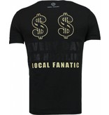Local Fanatic Hustler - Strass T Shirt Herren - Schwarz