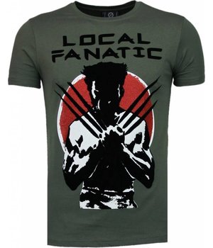 Local Fanatic Wolverine - Flockprint T Shirt Herren - Grün