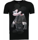 Local Fanatic Bad Mouse - Strass T Shirt Herren - Schwarz Local Fanatic Bad Mouse - Strass T Shirt Herren - Schwarz
