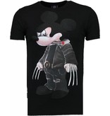 Local Fanatic Bad Mouse - Strass T Shirt Herren - Schwarz