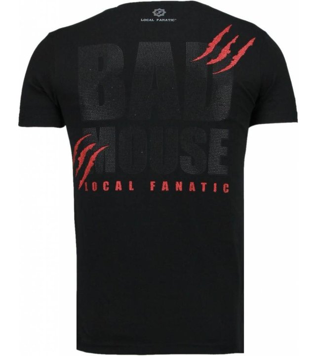 Local Fanatic Bad Mouse - Strass T Shirt Herren - Schwarz