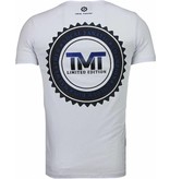 Local Fanatic Golden Boy Mayweather - Strass T Shirt Herren - Weiß