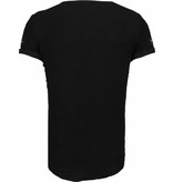 John H Zipped Chest - T Shirt Herren - Schwarz