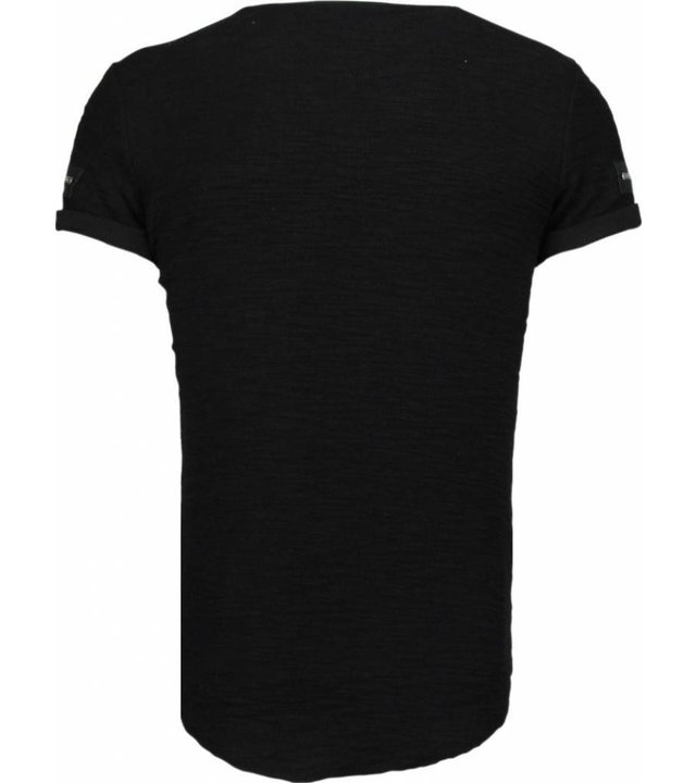 John H Zipped Chest - T Shirt Herren - Schwarz