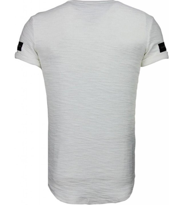 John H Zipped Chest - T Shirt Herren - Weiß