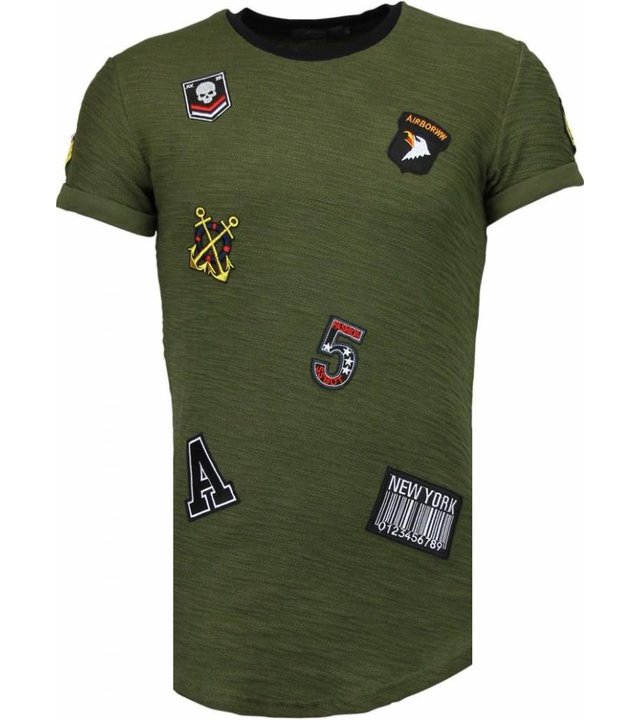 John H Military Patches No.5 - T shirt Herren - Grün