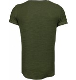 John H Military Patches No.5 - T shirt Herren - Grün John H Military Patches No.5 - T shirt Herren - Grün