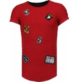John H Military Patches No.5 - T shirt Herren - Bordeaux