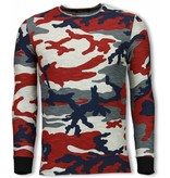 Uniplay Army Sweatshirt Zipped Back - Long Fit Sweatshirt  - Camo