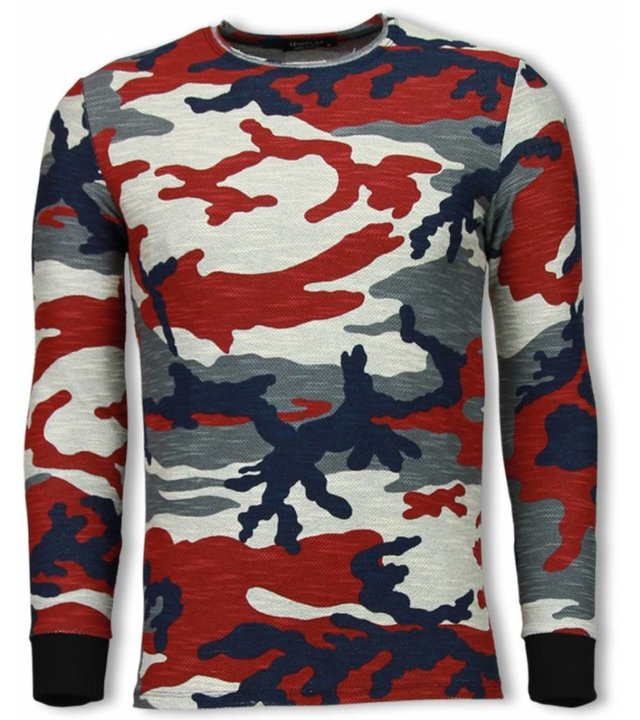 Uniplay Army Sweatshirt Zipped Back - Long Fit Sweatshirt  - Camo