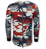 Uniplay Army Sweatshirt Zipped Back - Long Fit Sweatshirt  - Camo