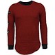 3D Numbered Pocket - Long Fit Sweatshirt - Rot