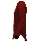 John H 3D Numbered Pocket - Long Fit Sweatshirt - Rot