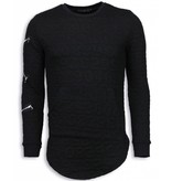 John H 3D Numbered Pocket - Long Fit Sweatshirt - Schwarz John H 3D Numbered Pocket - Long Fit Sweatshirt - Schwarz