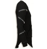 John H 3D Numbered Pocket - Long Fit Sweatshirt - Schwarz John H 3D Numbered Pocket - Long Fit Sweatshirt - Schwarz