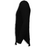 John H 3D Numbered Pocket - Long Fit Sweatshirt - Schwarz