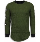 John H 3D Numbered Pocket - Long Fit Sweatshirt - Grün John H 3D Numbered Pocket - Long Fit Sweatshirt - Grün