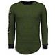 3D Numbered Pocket - Long Fit Sweatshirt - Grün