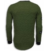 John H 3D Numbered Pocket - Long Fit Sweatshirt - Grün