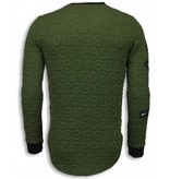 John H 3D Numbered Pocket - Long Fit Sweatshirt - Grün John H 3D Numbered Pocket - Long Fit Sweatshirt - Grün