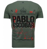 Local Fanatic Pablo Escobar Boss - Rhinestone T-shirt - Grün Local Fanatic Pablo Escobar Boss - Rhinestone T-shirt - Grün