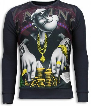 Local Fanatic Casino Popeye - Sweatshirt - Grau