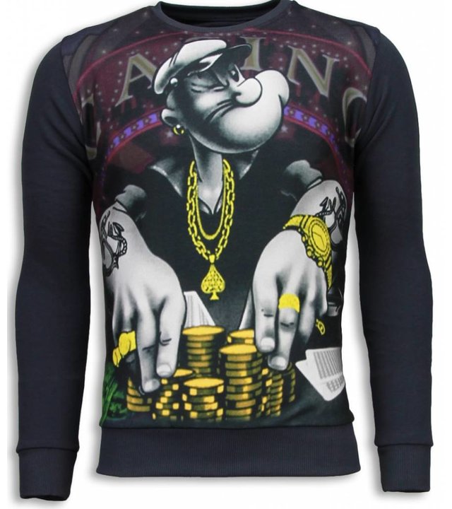 Local Fanatic Casino Popeye - Sweatshirt - Grau