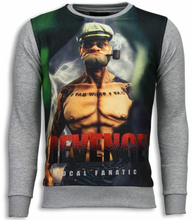 Local Fanatic Popeye Revenge - Sweatshirt - Grau