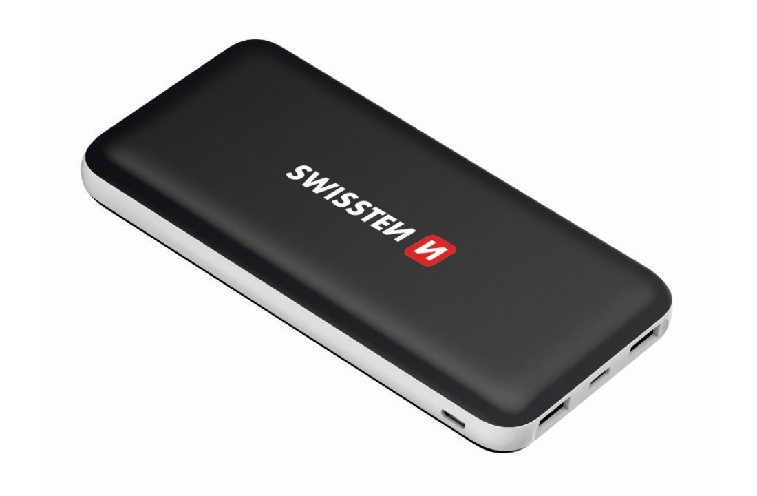 Swissten Black Core Slim Powerbank 15.000 mAh USB-C Input
