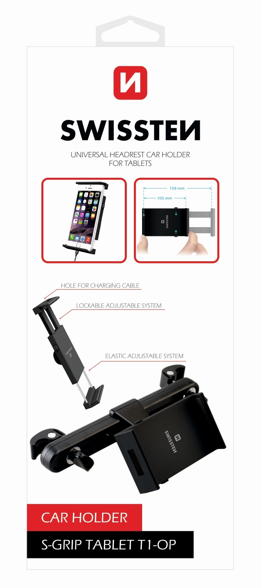 Swissten Tablethouder S-Grip T1-OP