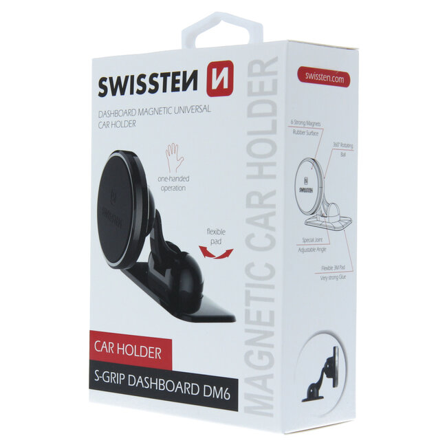Swissten Telefoonhouder Auto Magneet S-Grip Dashboard Dm6