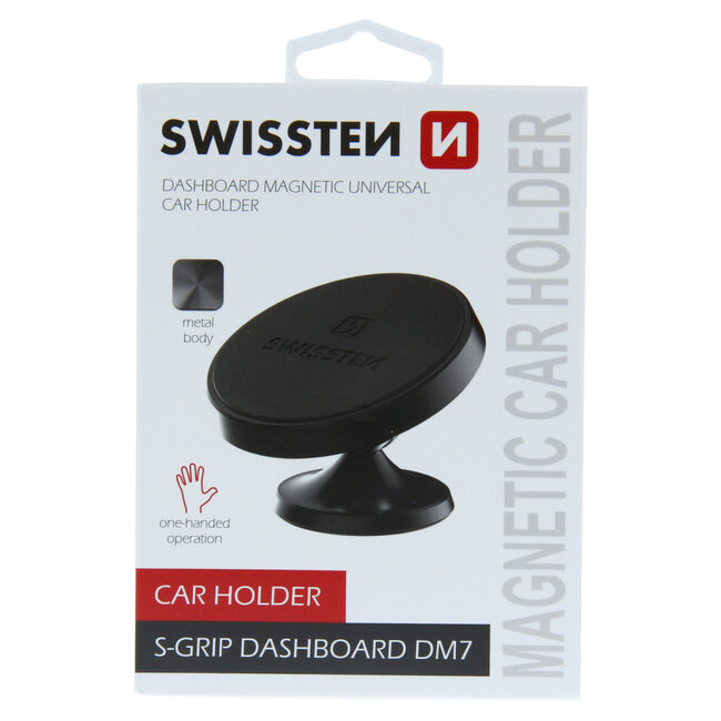 Swissten S-Grip DM7 Telefoonhouder Auto Magneet Dashboard - Zwart
