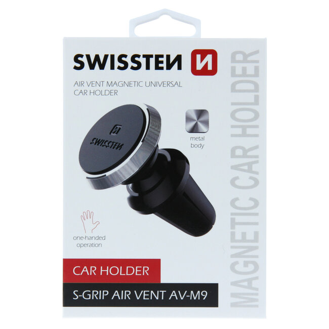 Swissten Telefoonhouder Auto Magneet Ventilatierooster AV-M9 Zilver