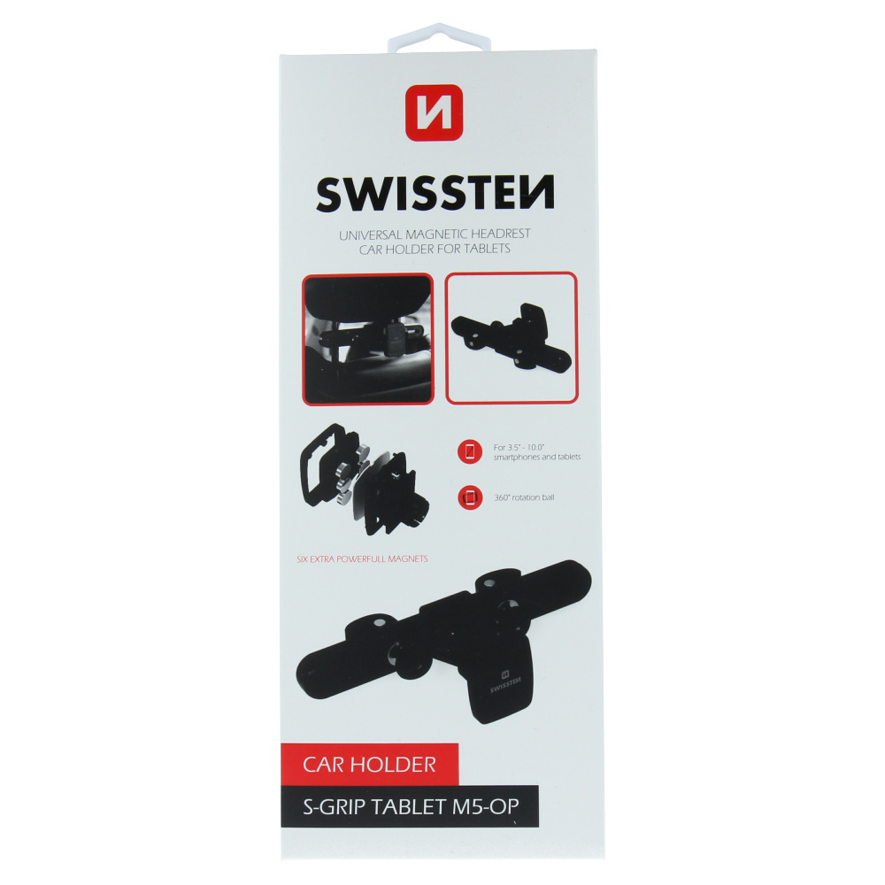 Swissten Tablethouder Auto Magneet M5-OP - Zwart