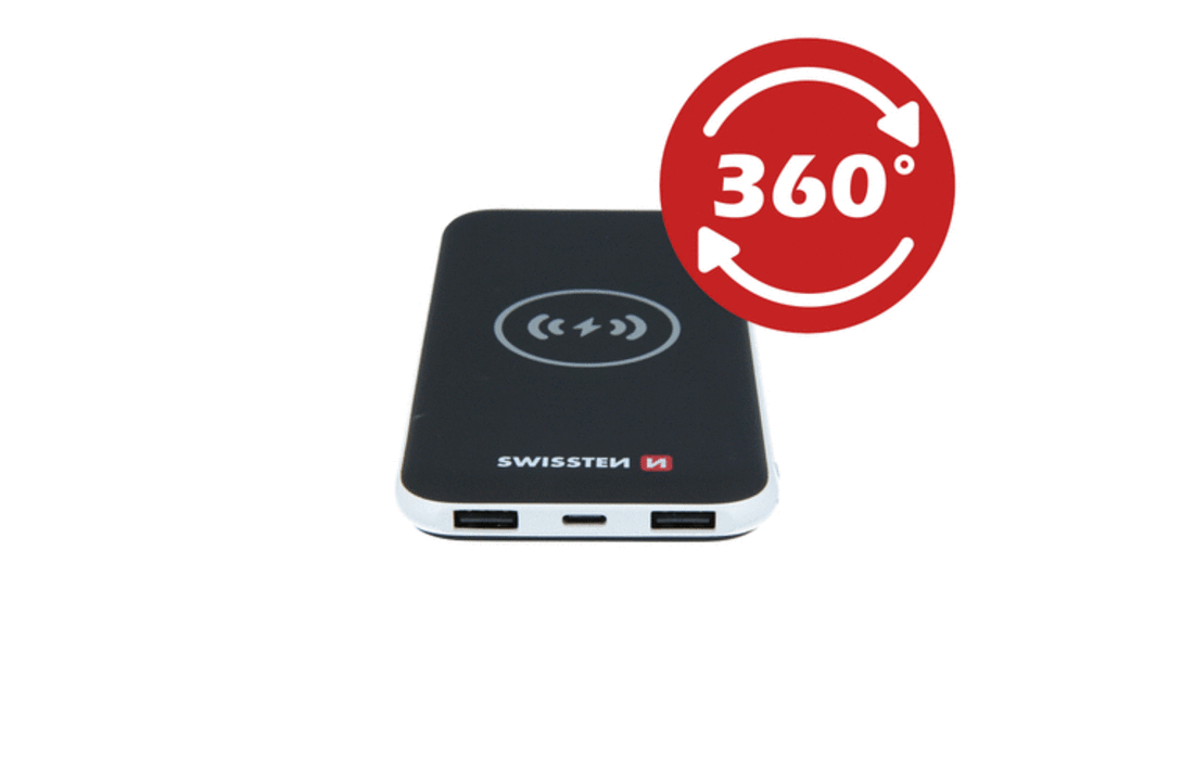 Swissten Wireless Slim Powerbank 8000 mAh USB-C Input