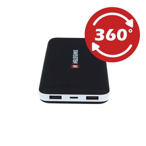 Swissten Black Core Slim Powerbank 15.000 mAh USB-C Input