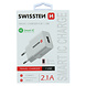 Swissten Thuislader Smart IC USB 2,1A Wit Swissten Thuislader Smart IC USB 2,1A Wit