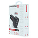 Swissten Autolader met 3 USB Poorten - 5.2A - Zwart Swissten Autolader met 3 USB Poorten - 5.2A - Zwart