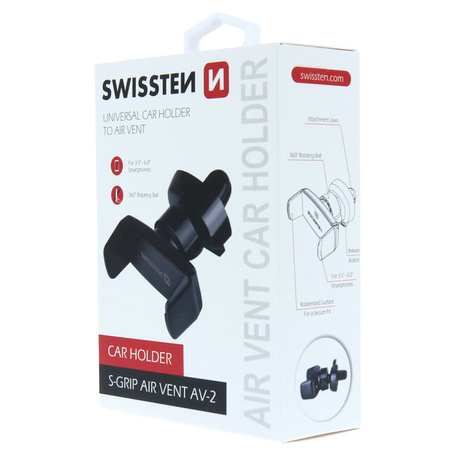 Swissten Telefoonhouder Auto Ventilatierooster S-Grip AV-2