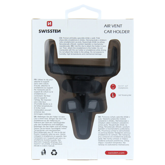 Swissten Telefoonhouder Auto Ventilatierooster S-Grip AV-2