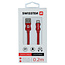 Swissten Lightning  naar USB Kabel 0.2 Meter Rood