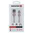 Swissten Lightning naar USB Kabel 0.2 Meter Roze