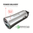 Swissten Autolader USB-C Poort + Quick Charge 3.0 USB Poort 36W Snel Laden Zilver